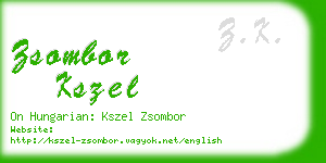 zsombor kszel business card